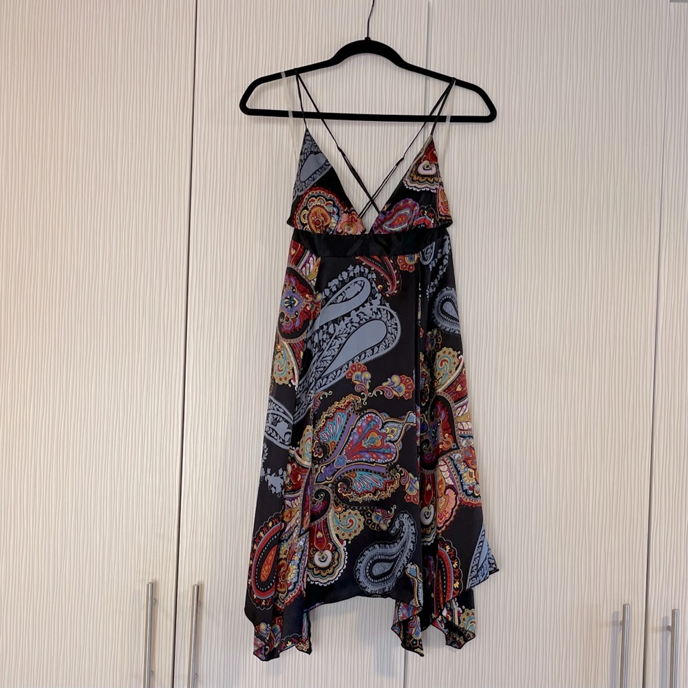 Bohemian Style Silk Dress - P/XS